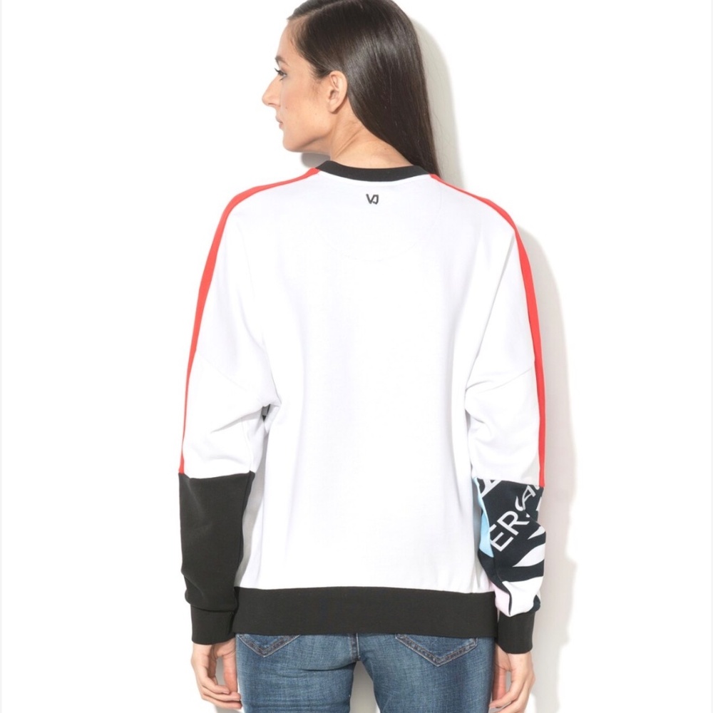 Versace Jeans Damier Multicolor Cotton Graphic Sweatshirt Felpa Milo XXS - Picture 6 of 6